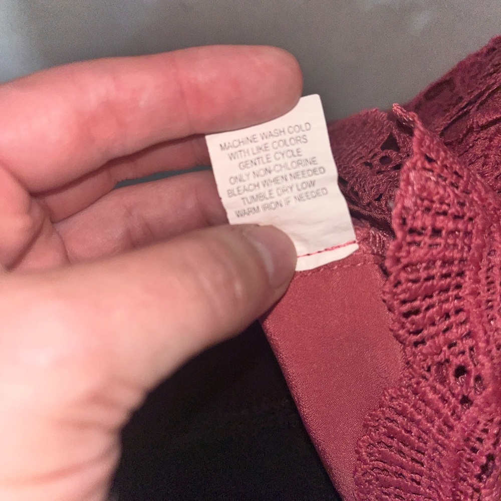 Miss Chievous Lace Off-Shoulder Blouse in Mauve Boho Chic Cottagecore - Picture 12 of 12